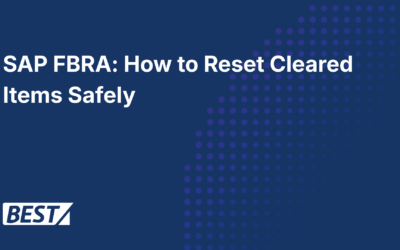 SAP FBRA: How to Reset Cleared Items Safely